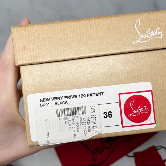 Christian Louboutin New Very Prive 120 Patent Leather Platform Heels Black 36 - Picture 14 of 16
